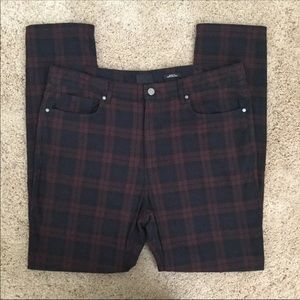 Men’s H&M plaid tartan skinny fit pants sz34